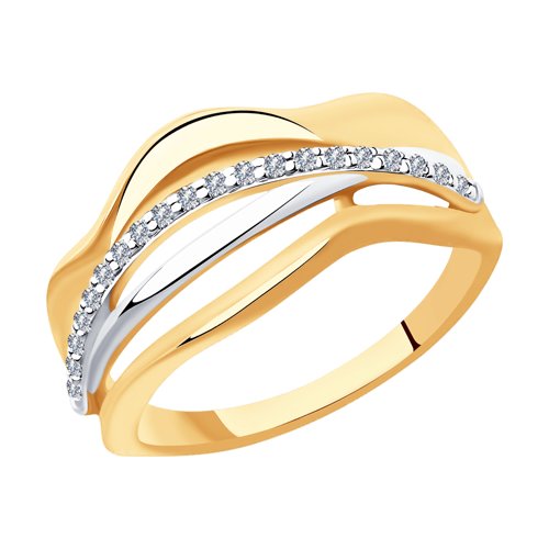 Кольцо, золото, бриллиант, 1011889